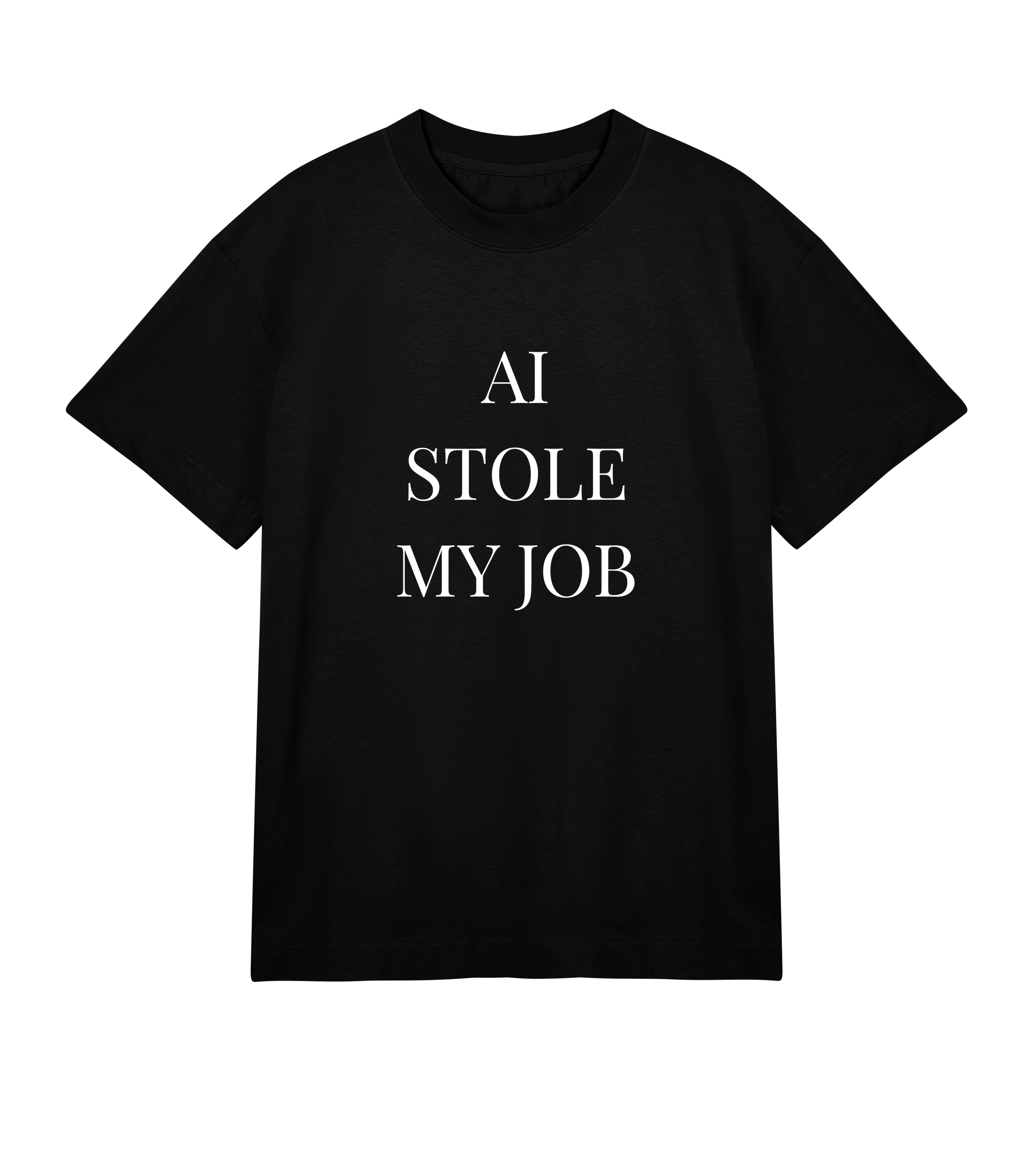 AI Stole My Job Men’s T-Shirt – Heavy Organic Cotton Oversized Boxy Tee