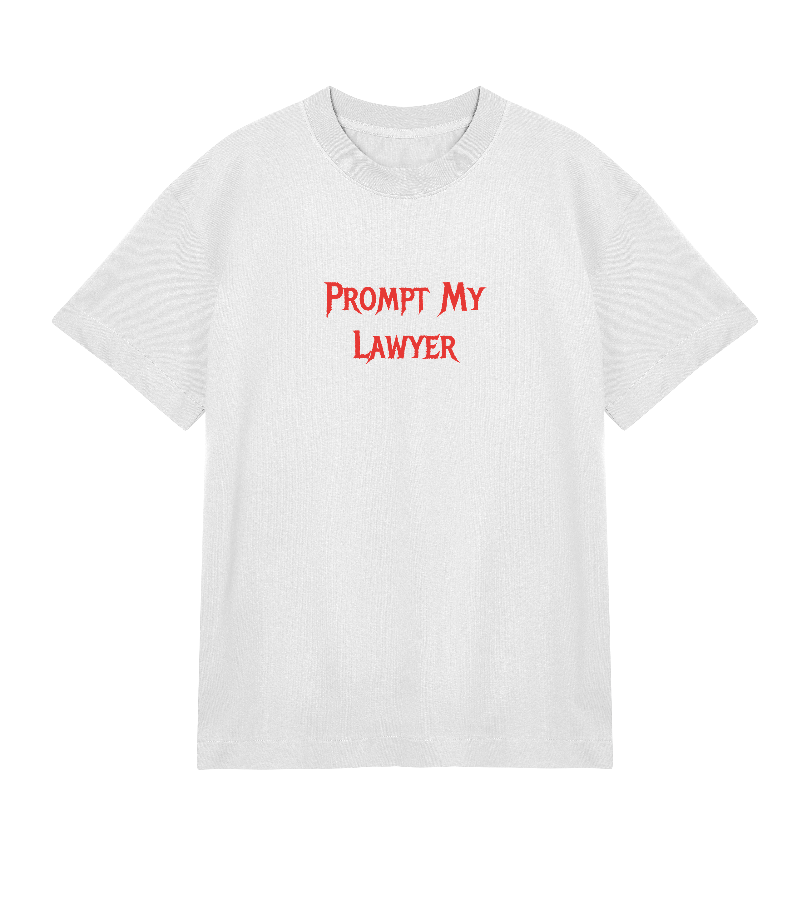 PROMPT MY LAWYER Men’s T-Shirt – Heavy Organic Cotton Oversized Boxy Tee